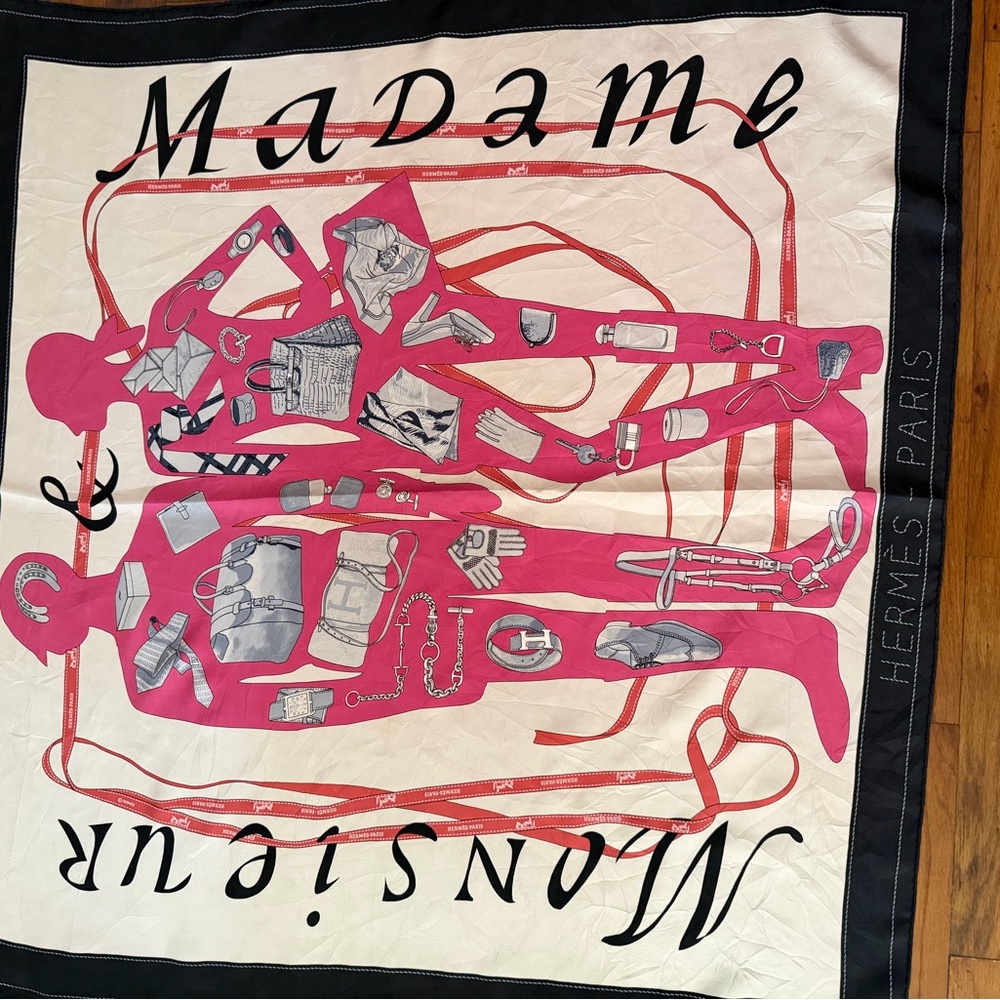 Chanel Monsieur et Madam Silk Scarf.